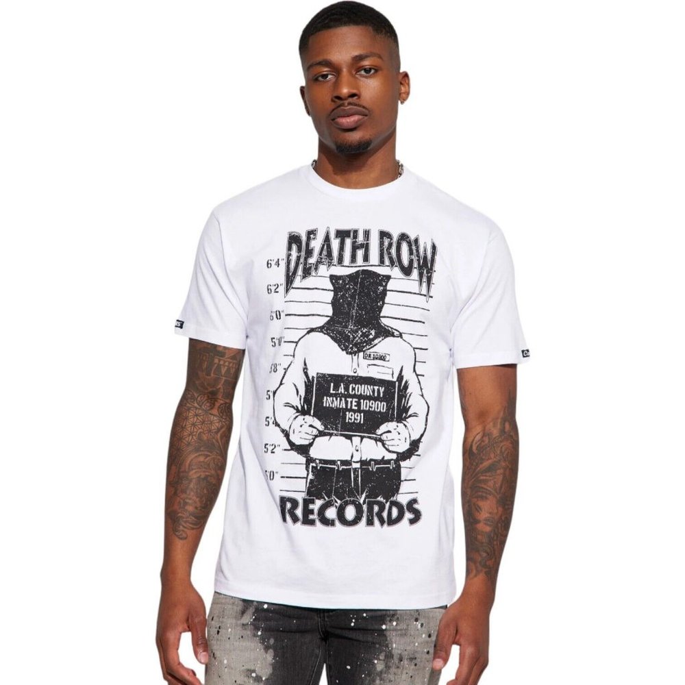 Death Row Records 1991 T-Shirt Tee White Tha Row Tupac Snoop Men's